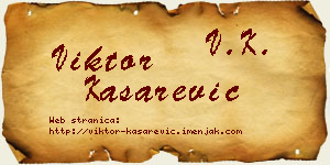 Viktor Kašarević vizit kartica